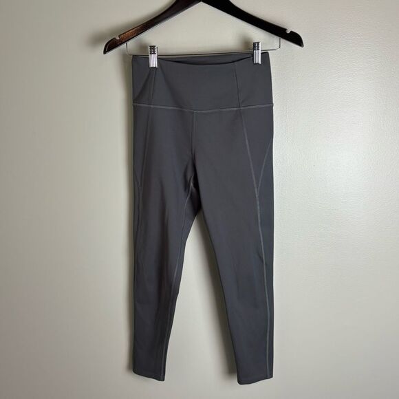 Girlfriend Collective Dark Gray Smoke Colored High Rise Leggings - Picture 1 of 15